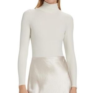 Spanx Rib-Knit Turtleneck Bodysuit — Size Small